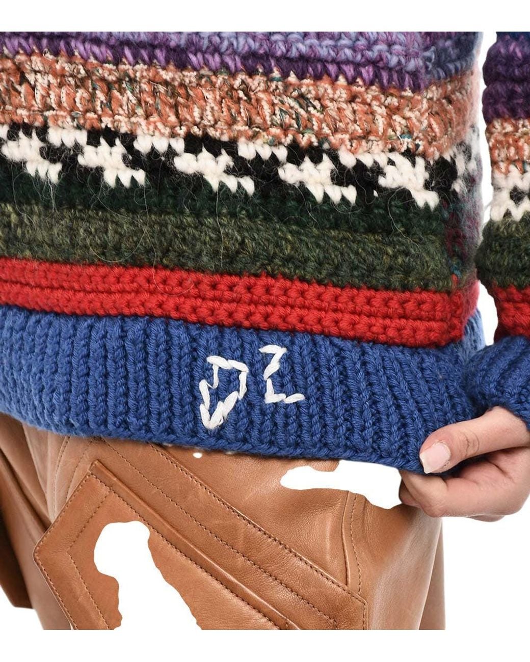 DSquared² Blue Stripes Crew Neck Sweater
