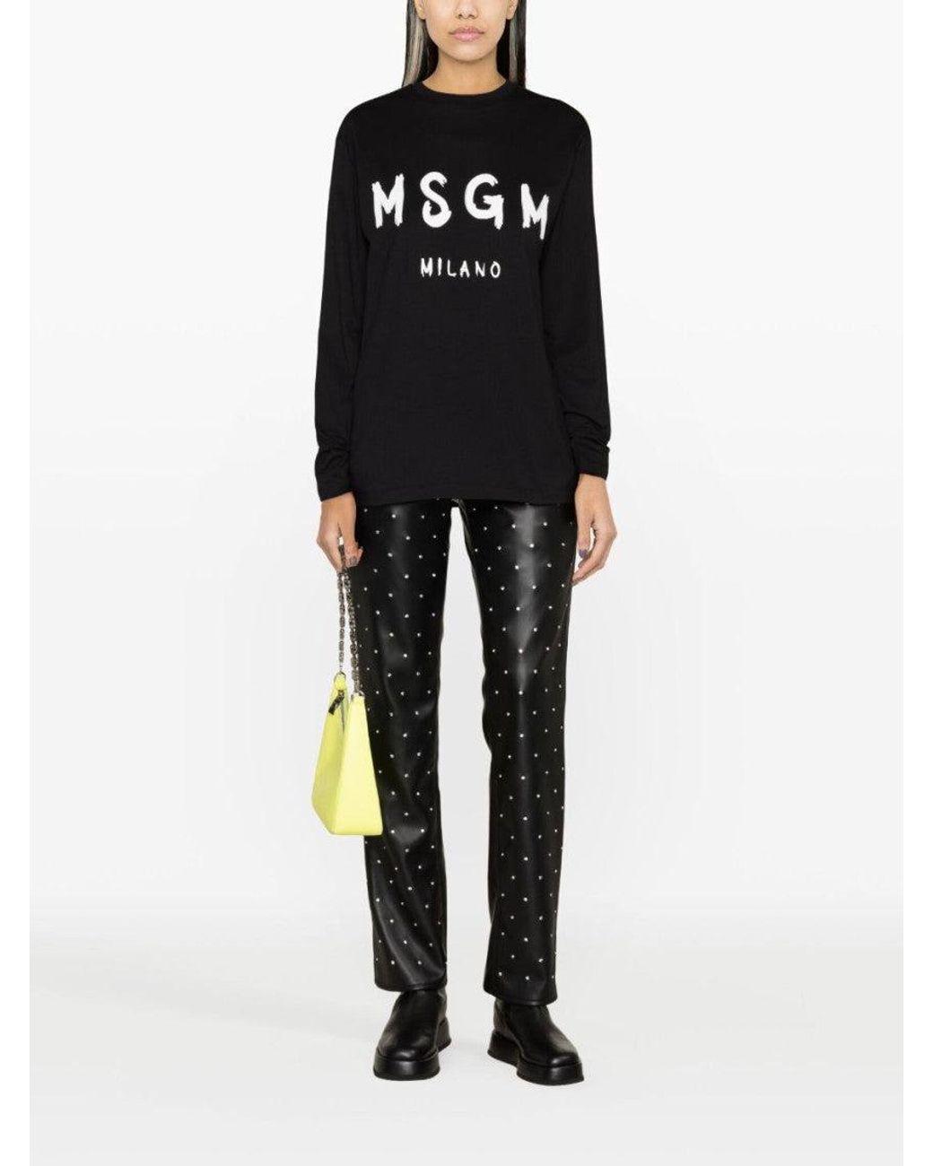 MSGM Black Logo T-Shirt
