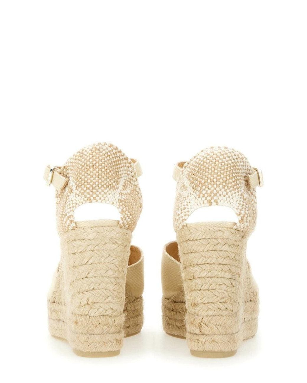 Castaner Natural Off Woven Wedges