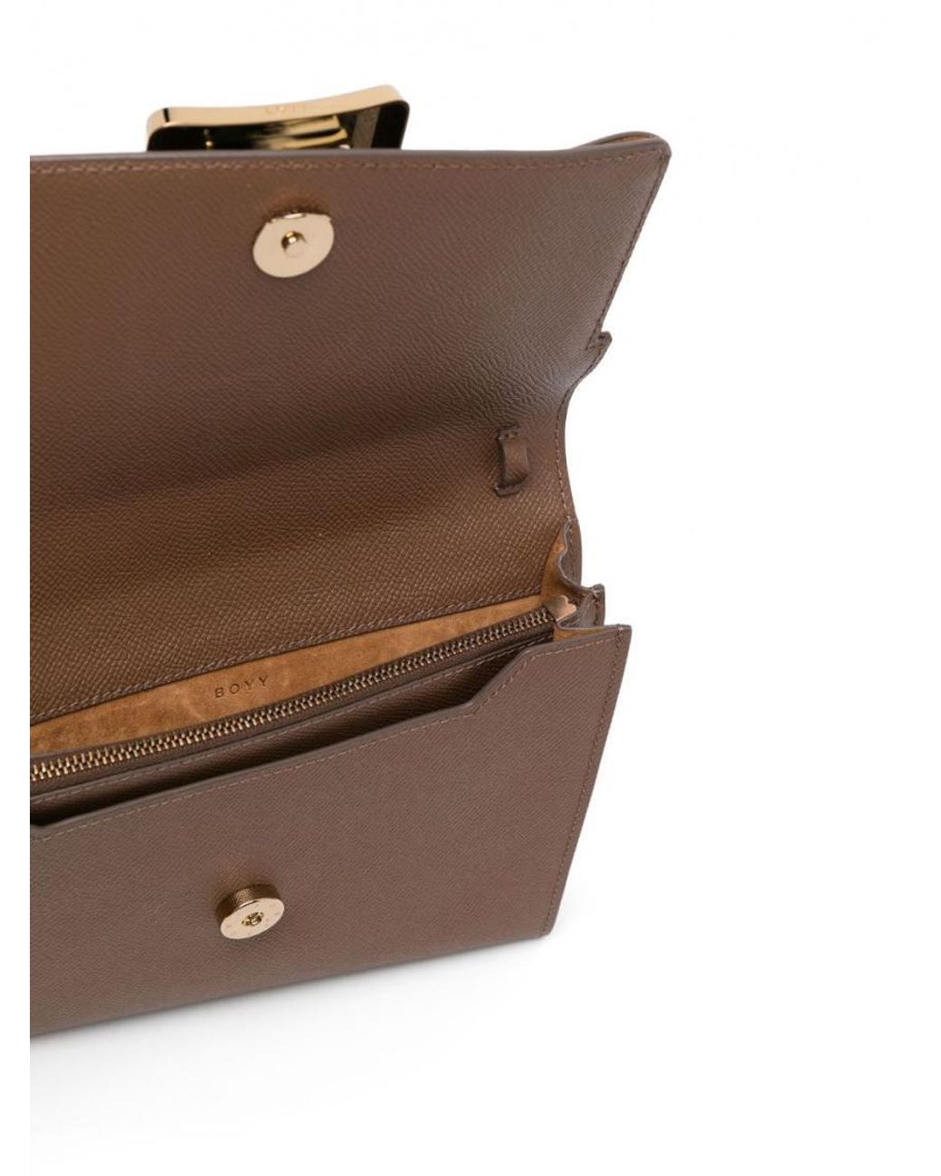 Boyy Brown Buckle Travel Case Epsom Shoulder Bag