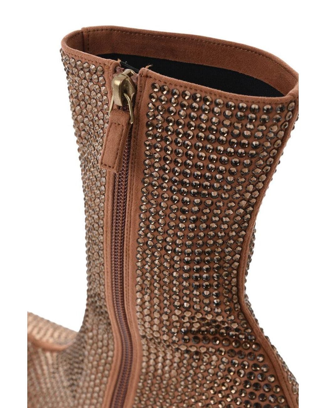 Stella McCartney Brown Embellished Boots