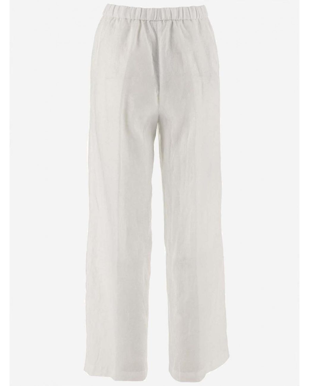 Aspesi White Wide Leg Pants