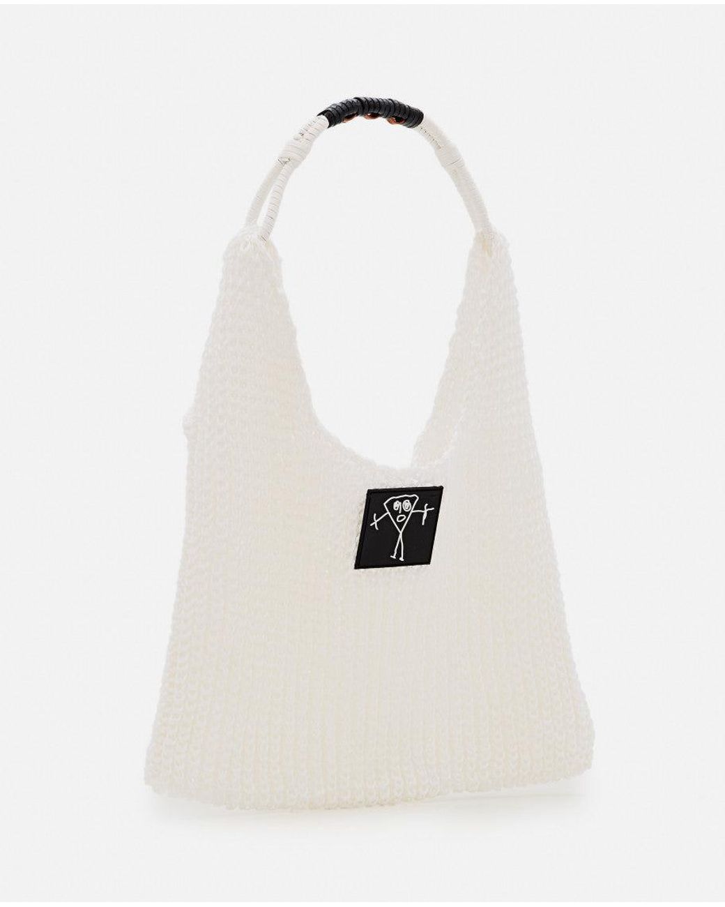 Plan C White Knitted Tote
