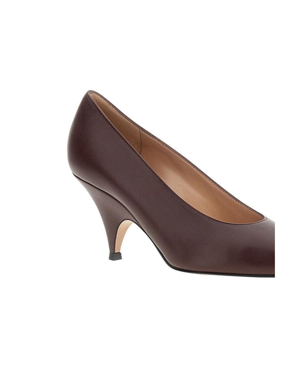 Gianvito Rossi Brown Slip On Pumps