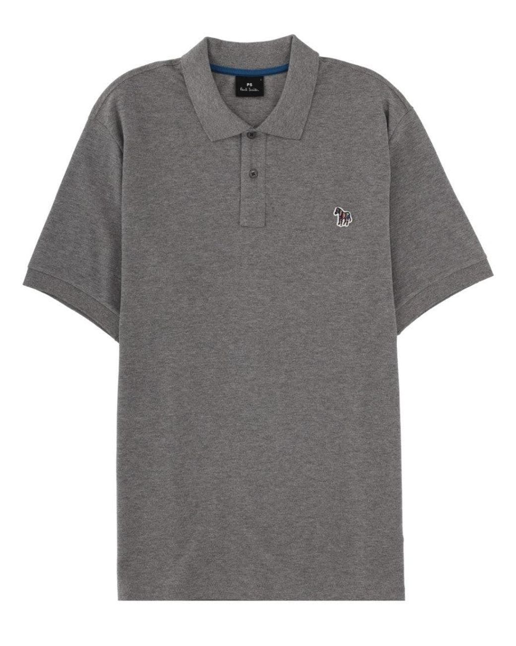Paul Smith Gray Shirt Collar Polo for men