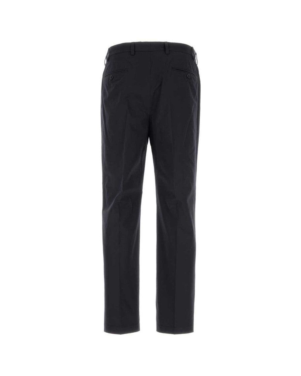 Prada Black Flat Front Pants for men