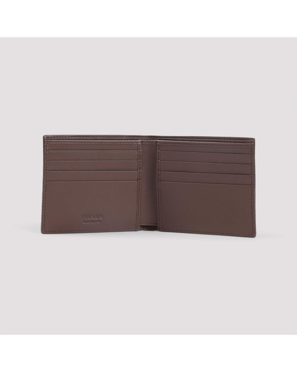 Prada Brown Logo Wallet for men
