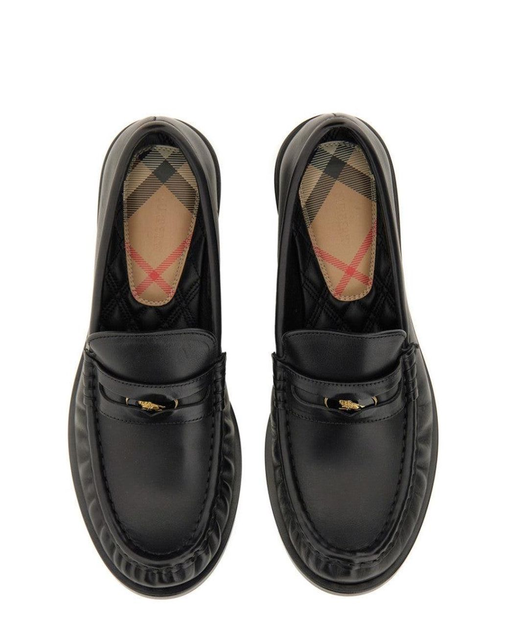 Burberry Black Solid Cadet Loafers