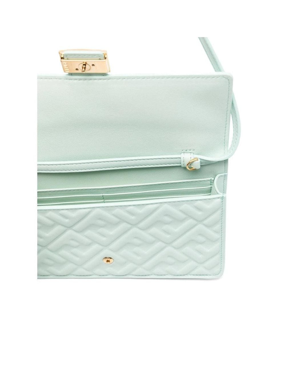 Fendi Blue Logo Small Shoulder Bag