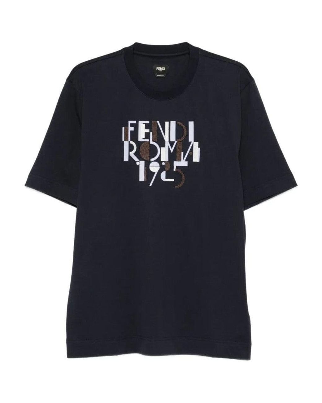 Fendi Black Dark Logo T-Shirt for men