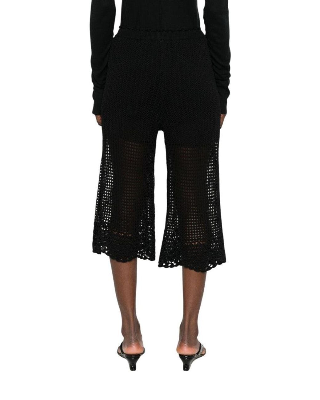 IRO Black Crochet Knit Trouser