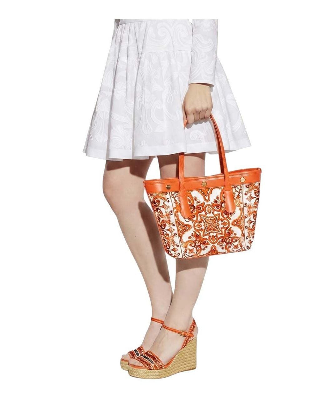Dolce & Gabbana Red Atene Small Tote