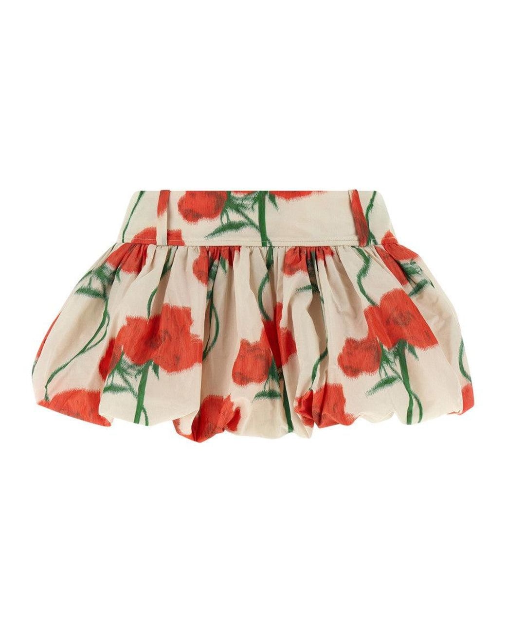 KENZO Red Floral Taffeta Skirt