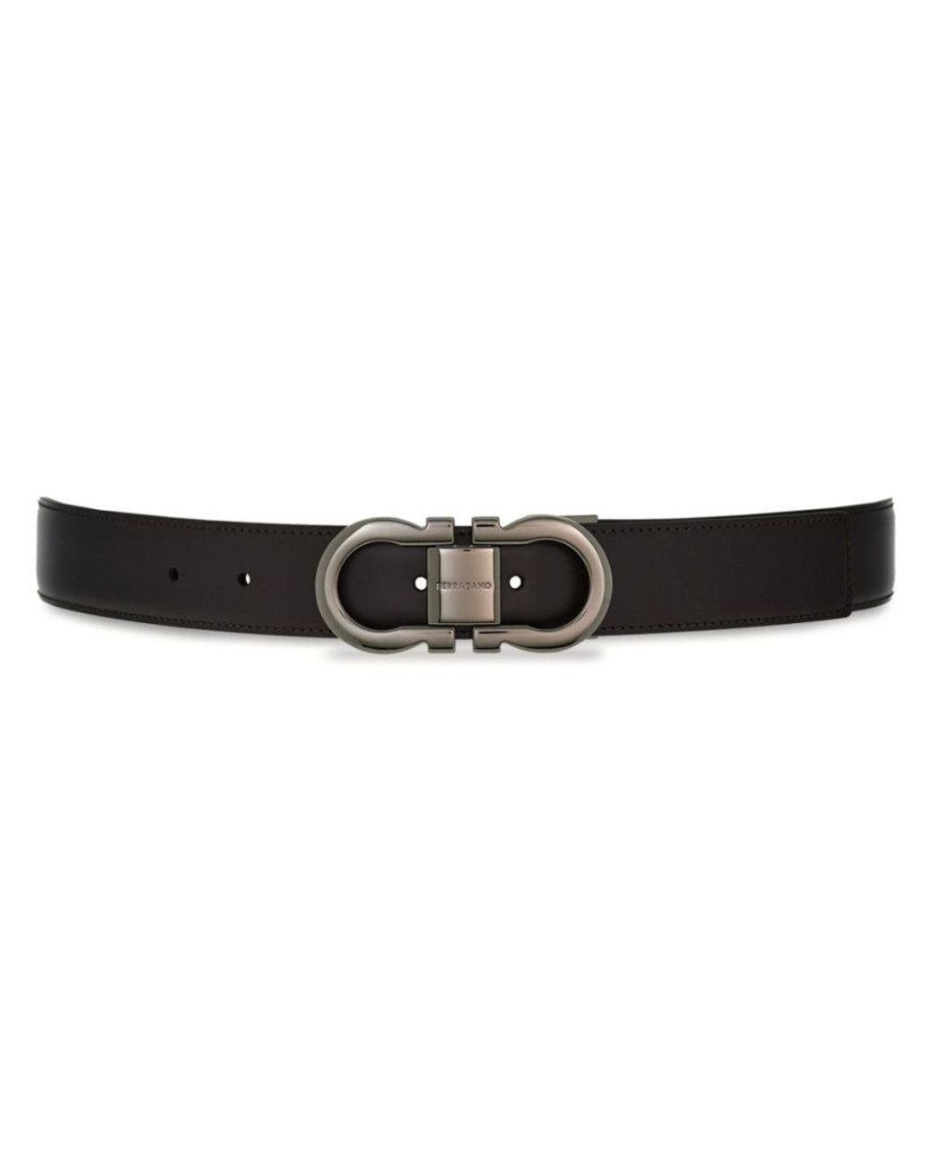 Ferragamo Black Gancini Buckle Belt for men