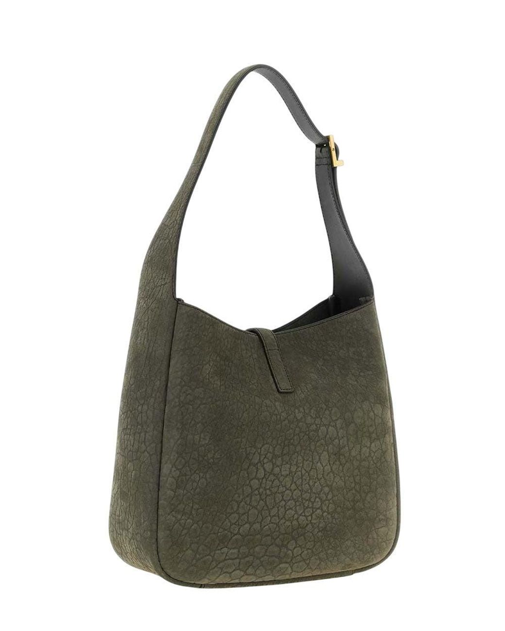 Saint Laurent Green Dark Le 5 A 7 Small Hobo