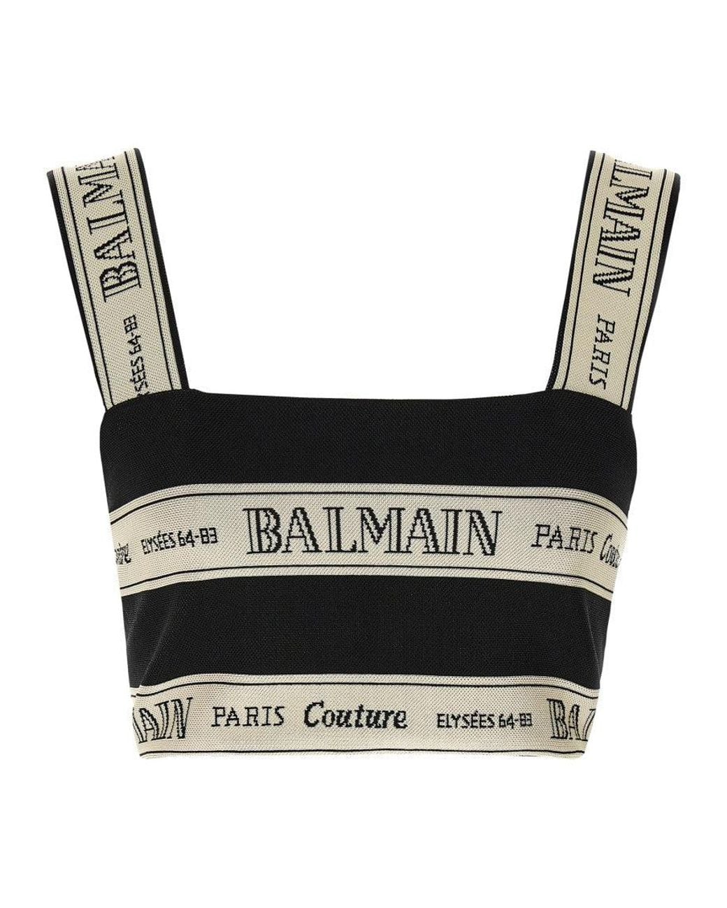Balmain Black 'Nastro Top