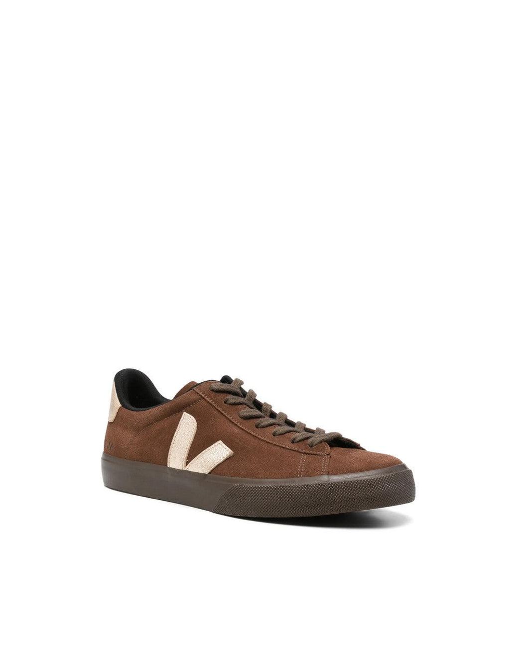 Veja Brown Campo Suede Walnut Platine Eagle Sneakers for men
