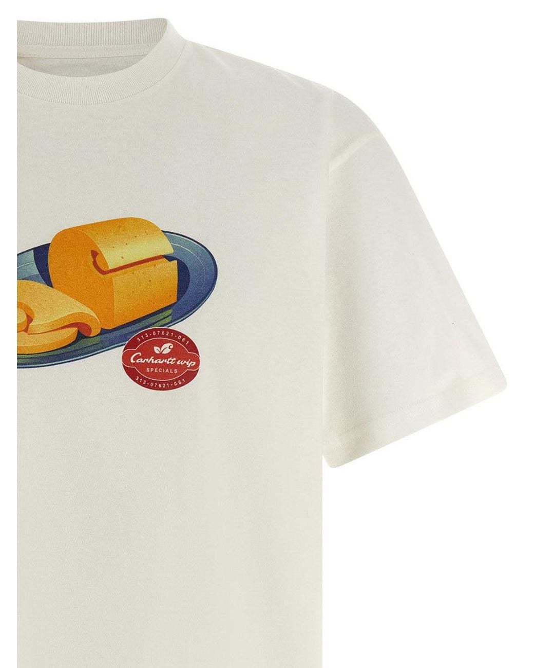 Carhartt White Graphic Crew Neck T-Shirt for men