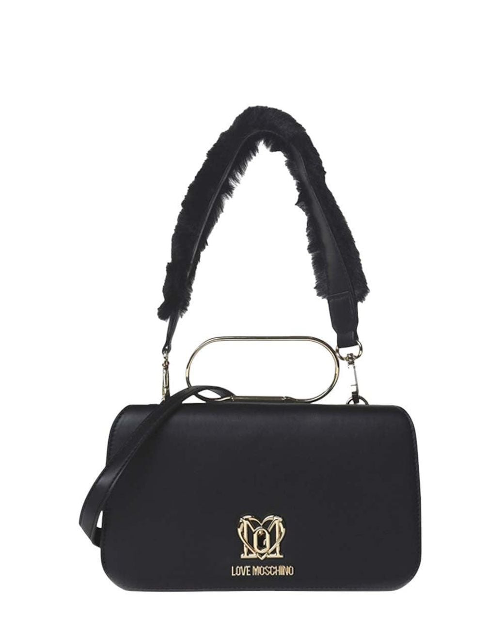 Love Moschino Black Logo Small Shoulder Bag