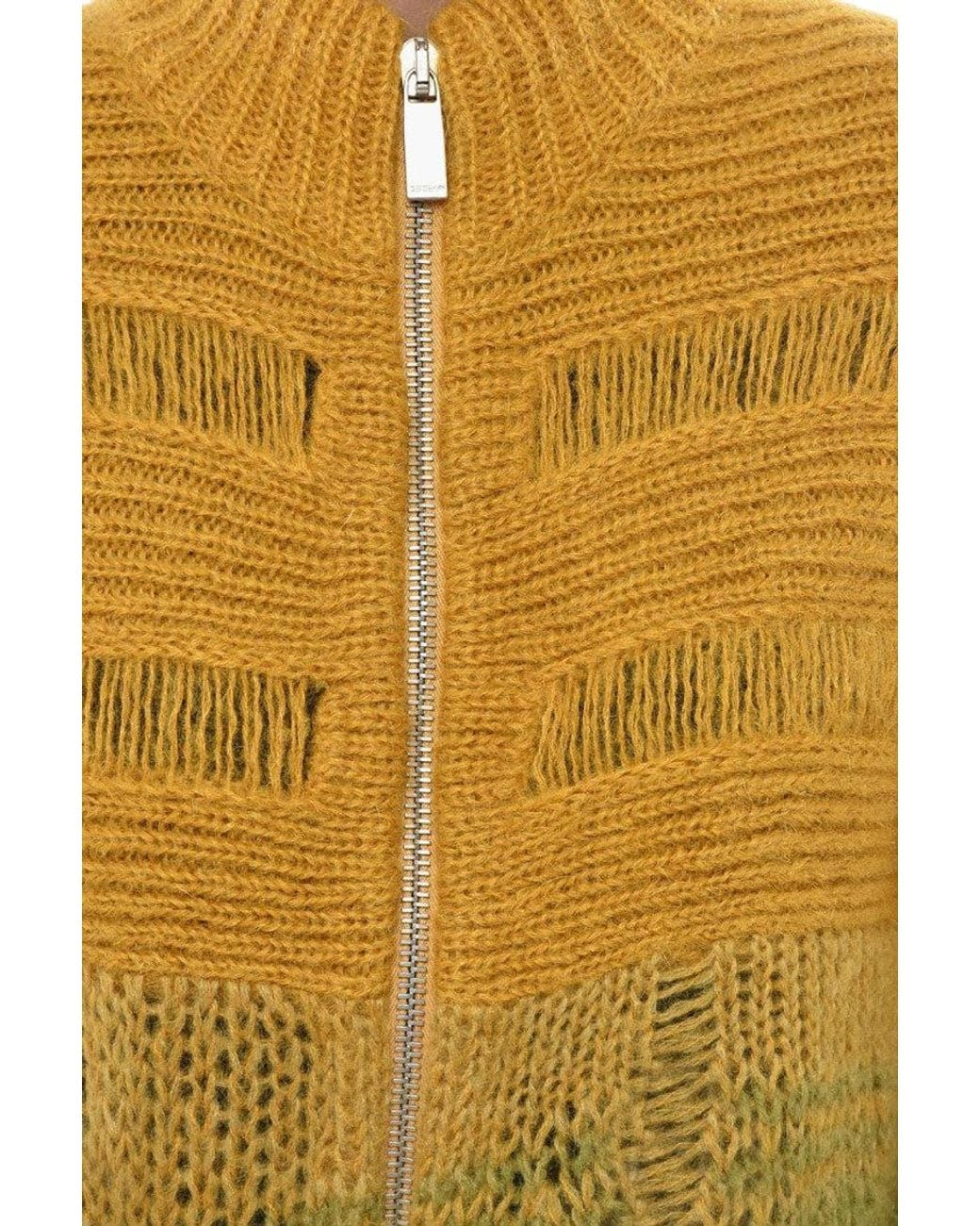 Off-White c/o Virgil Abloh Yellow Ombre Mock Collar Sweater