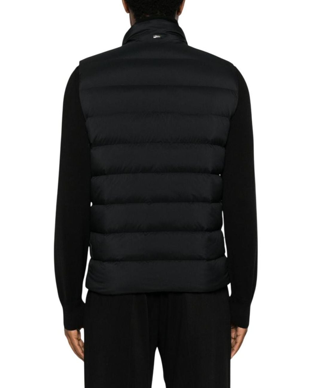 Herno Black Quilted Sleeveless Jacket for men
