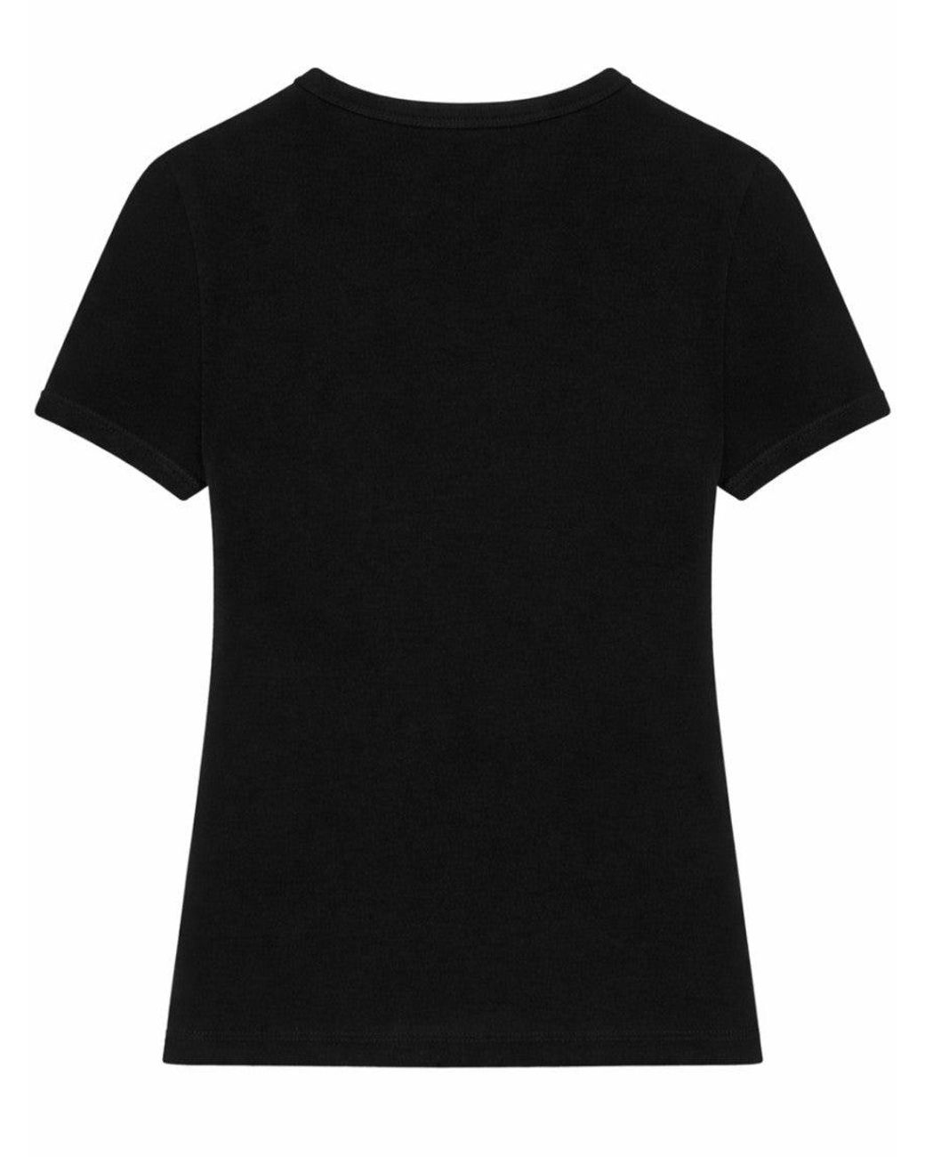 Courreges Black Logo Round Neck T-Shirt
