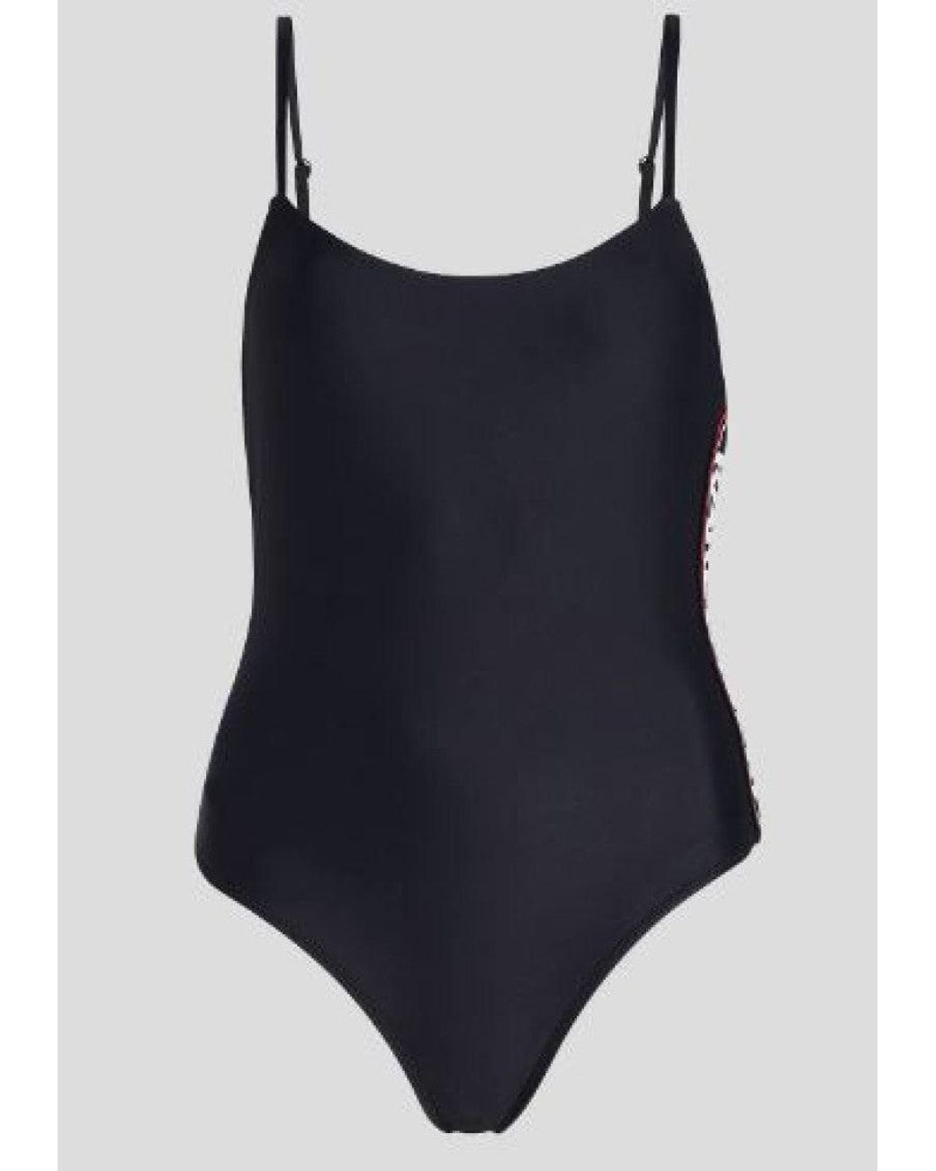 Karl Lagerfeld Blue Essential Logo Swimsuit