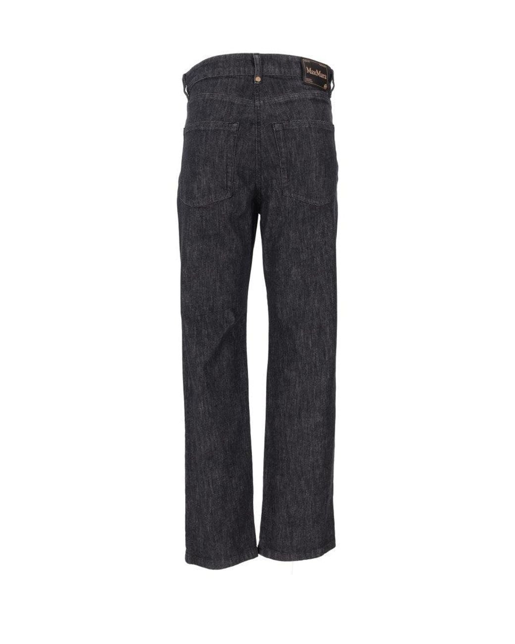 Max Mara Blue Straight Flat Front Pants
