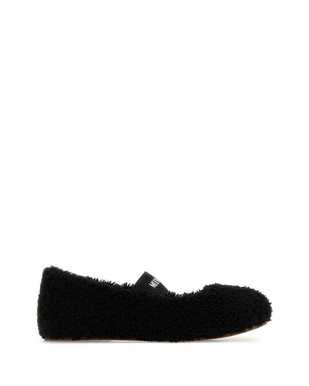 Moon Boot Black Logo Ballet Flats