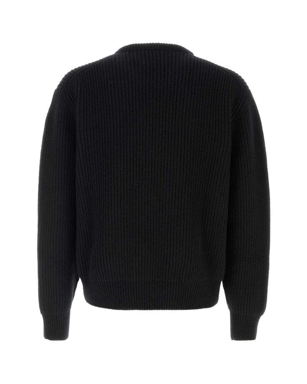 Jil Sander Black Knitted Sweaters for men