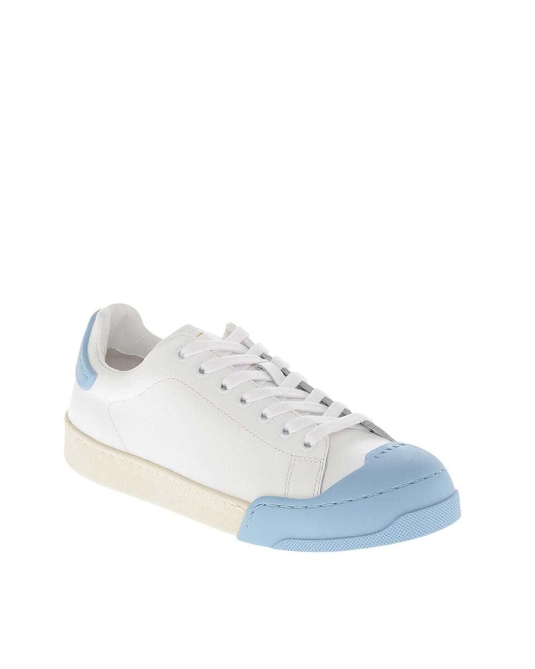 Marni White Low Leather Sneakers