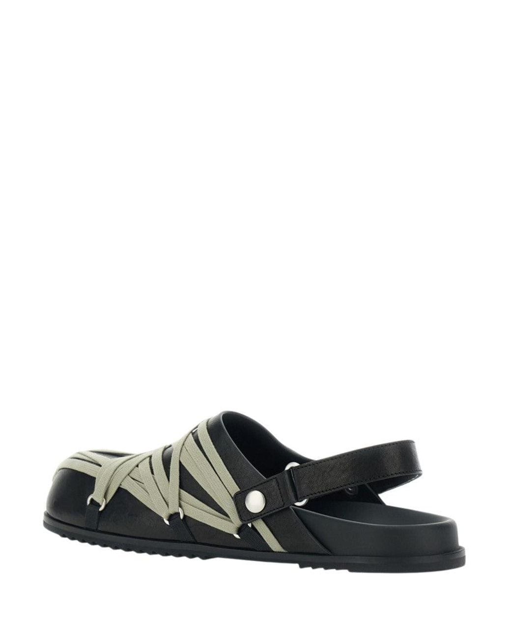 Rick Owens Black Slingback Sandals for men