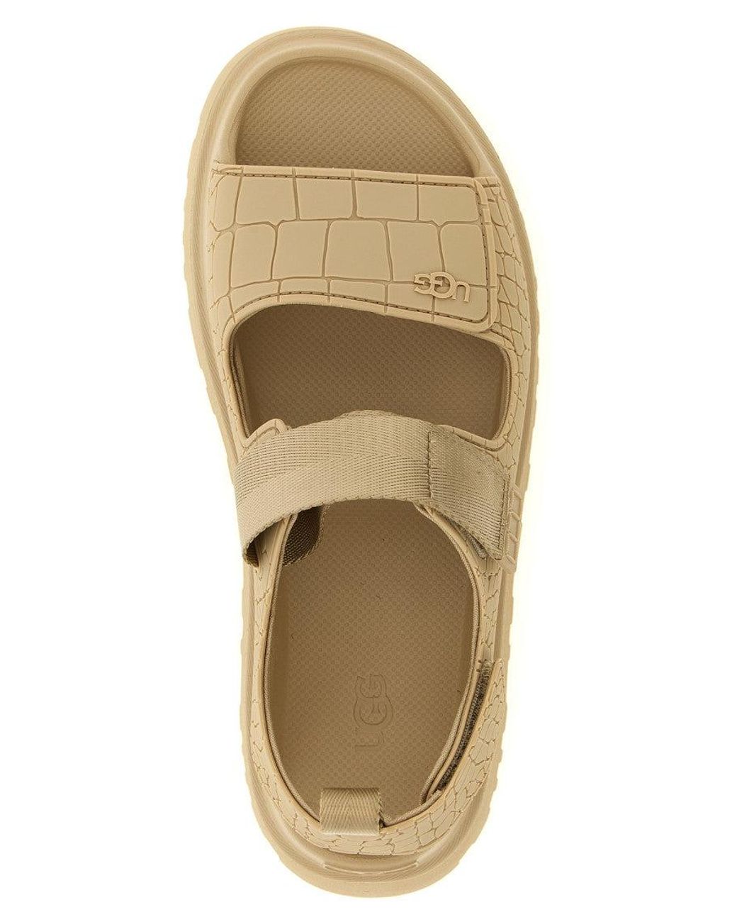 Ugg Natural 'Goldenglow Embossed' Sandals