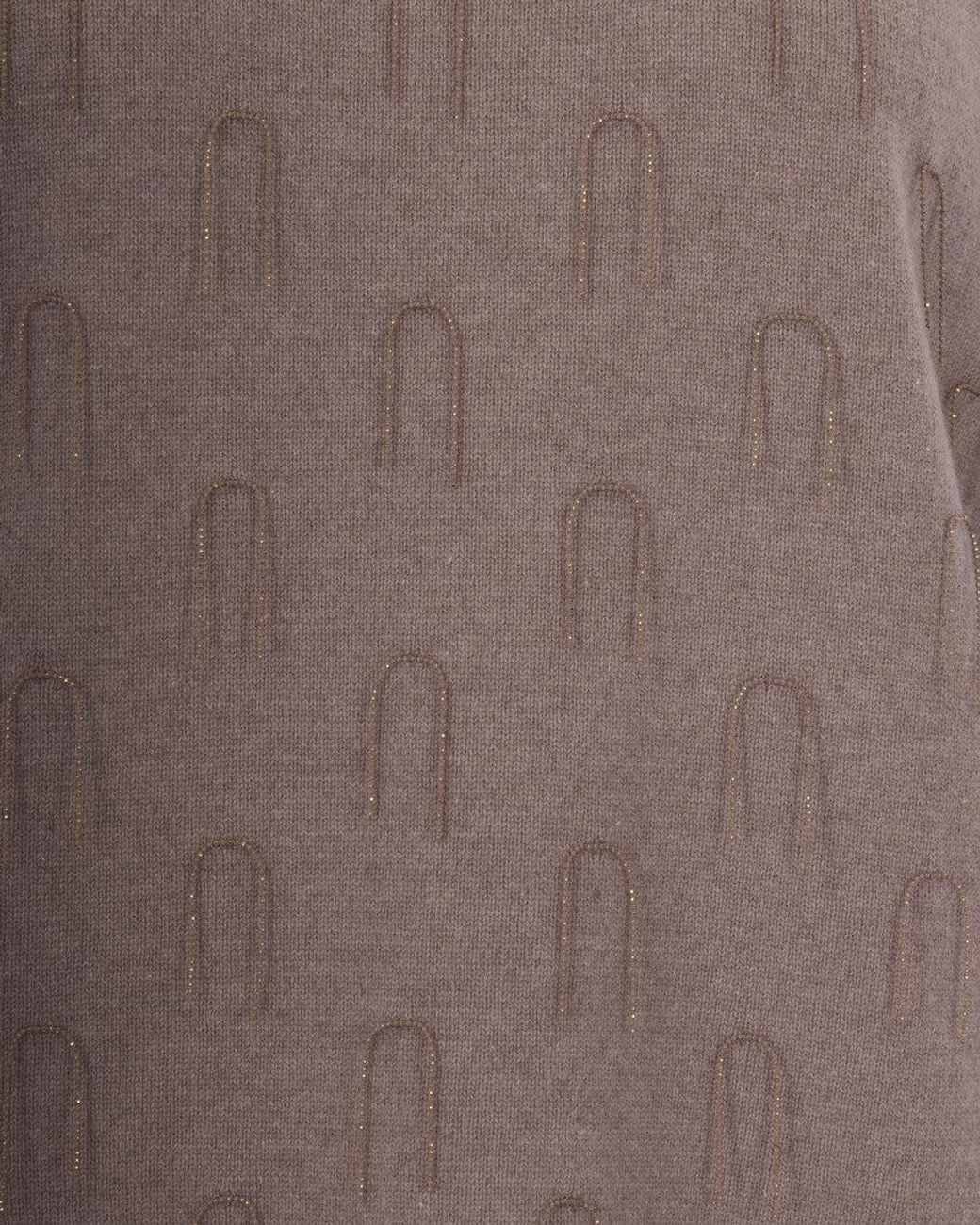 Fabiana Filippi Brown Knitted Turtle Neck Sweater