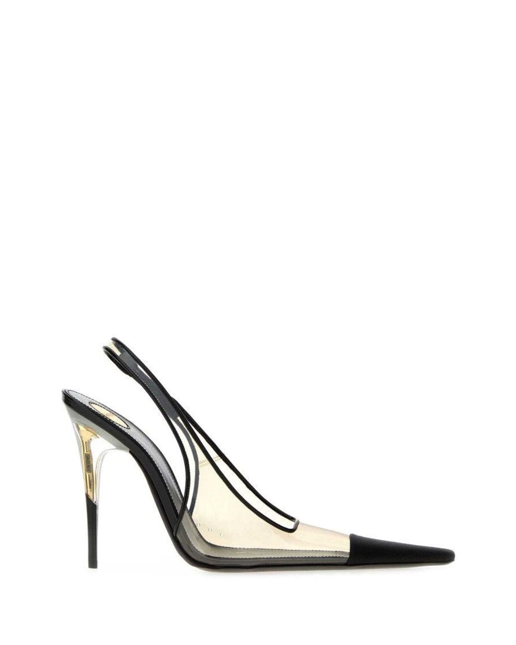 Saint Laurent White Transparent Pumps