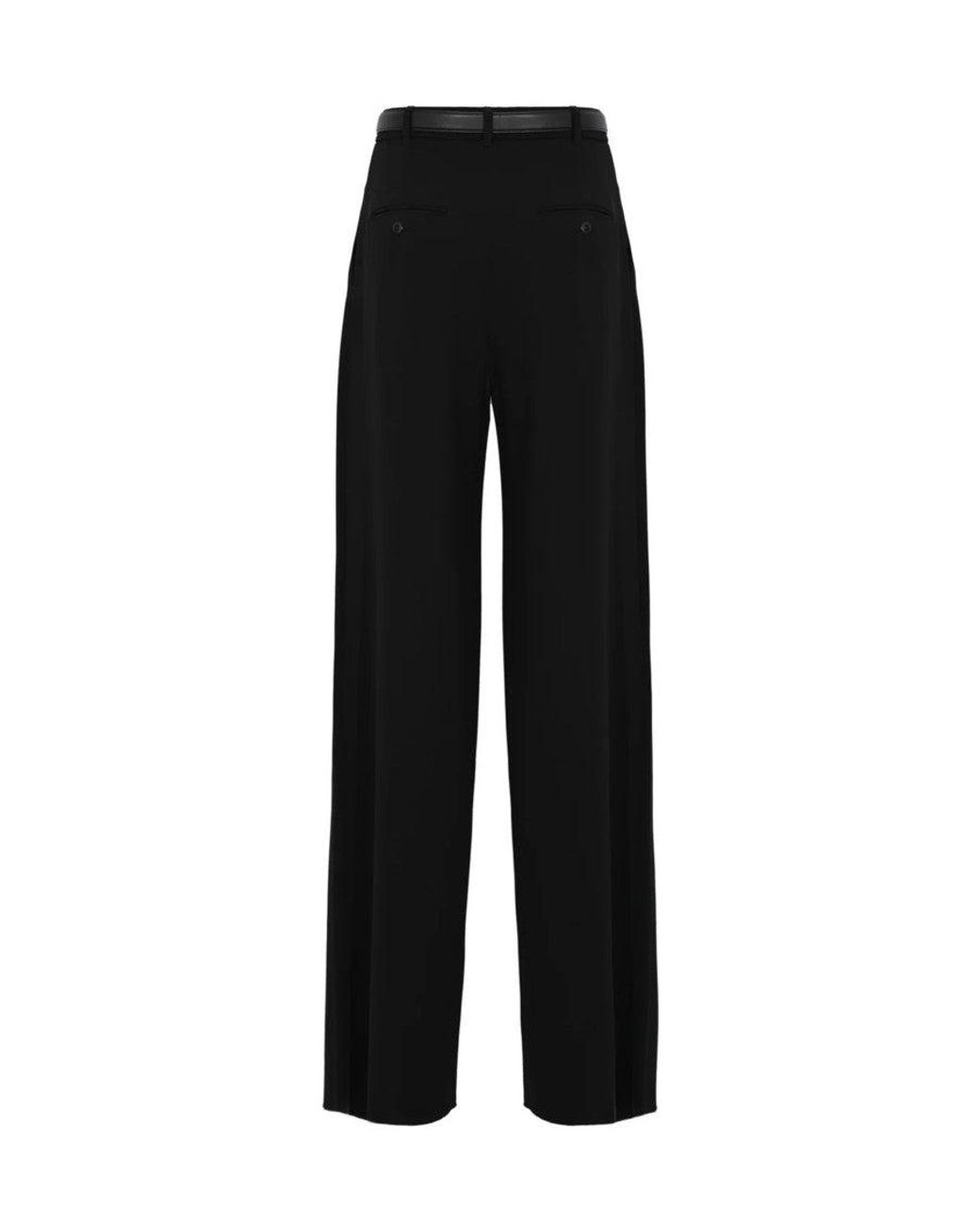 Max Mara Black Wide-Leg Trousers Amico