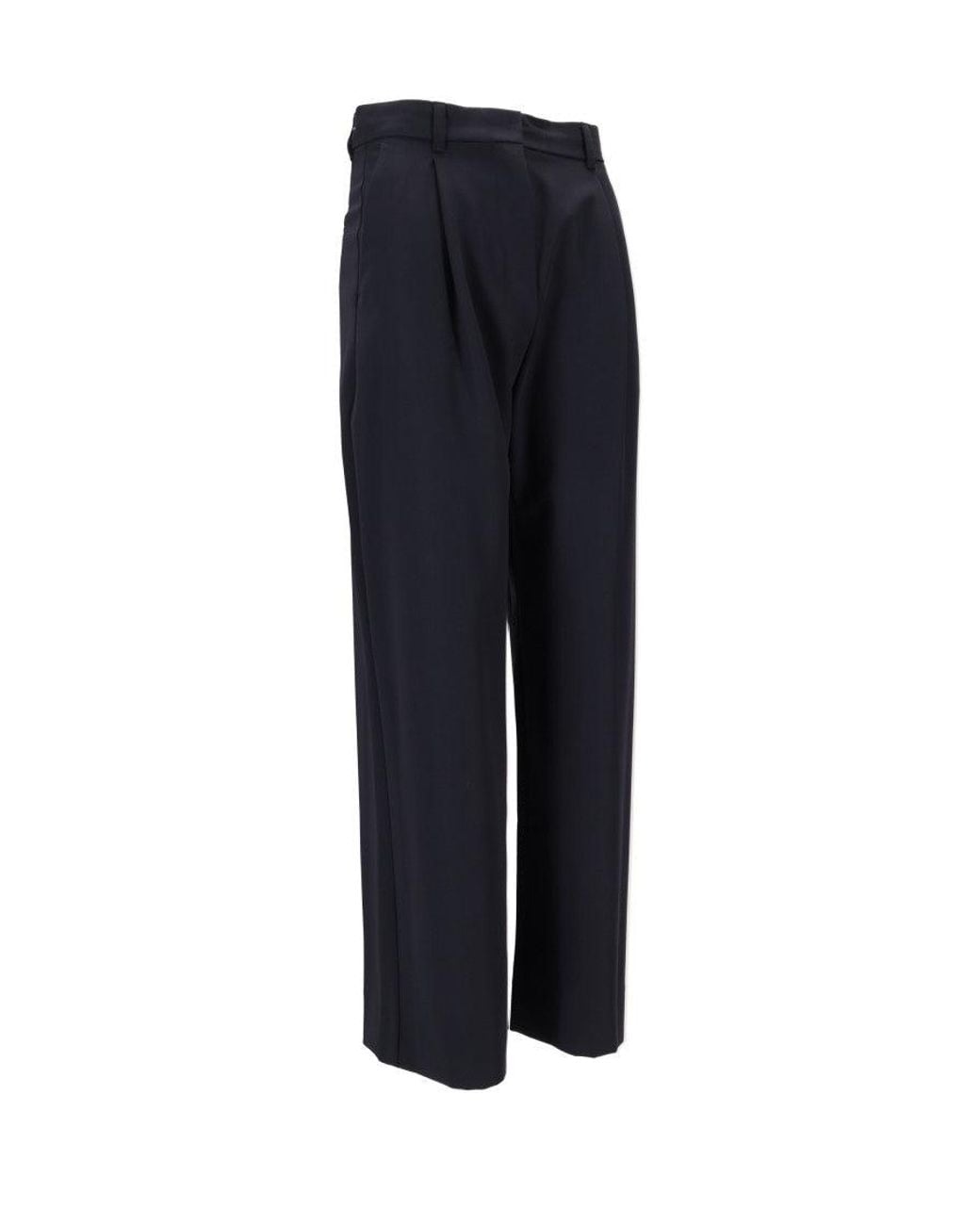 Max Mara Blue Tailored Flat Front Pant