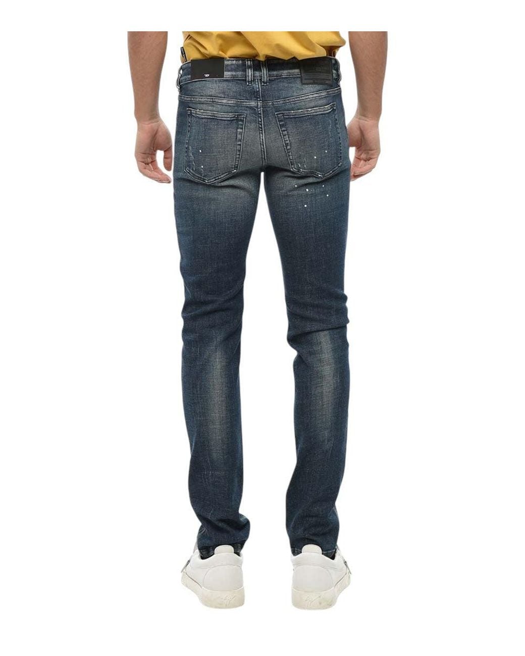 DIESEL Blue Skinny Mid Rise Jeans for men