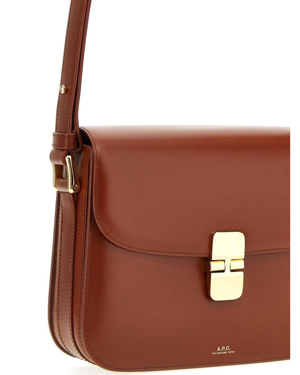 A.P.C. Brown Grace Crossbody Bag