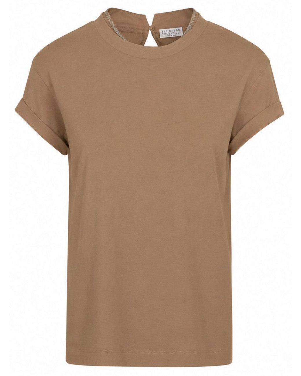 Brunello Cucinelli Brown Round Neck T-Shirt