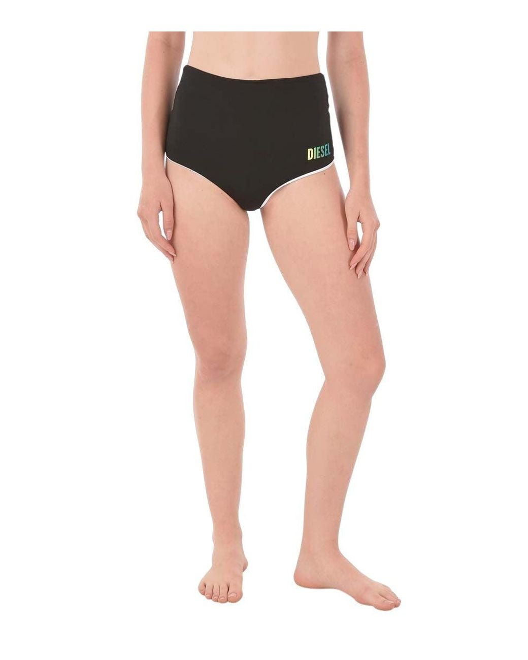 DIESEL Black Logo Bikini Bottom Swimwear
