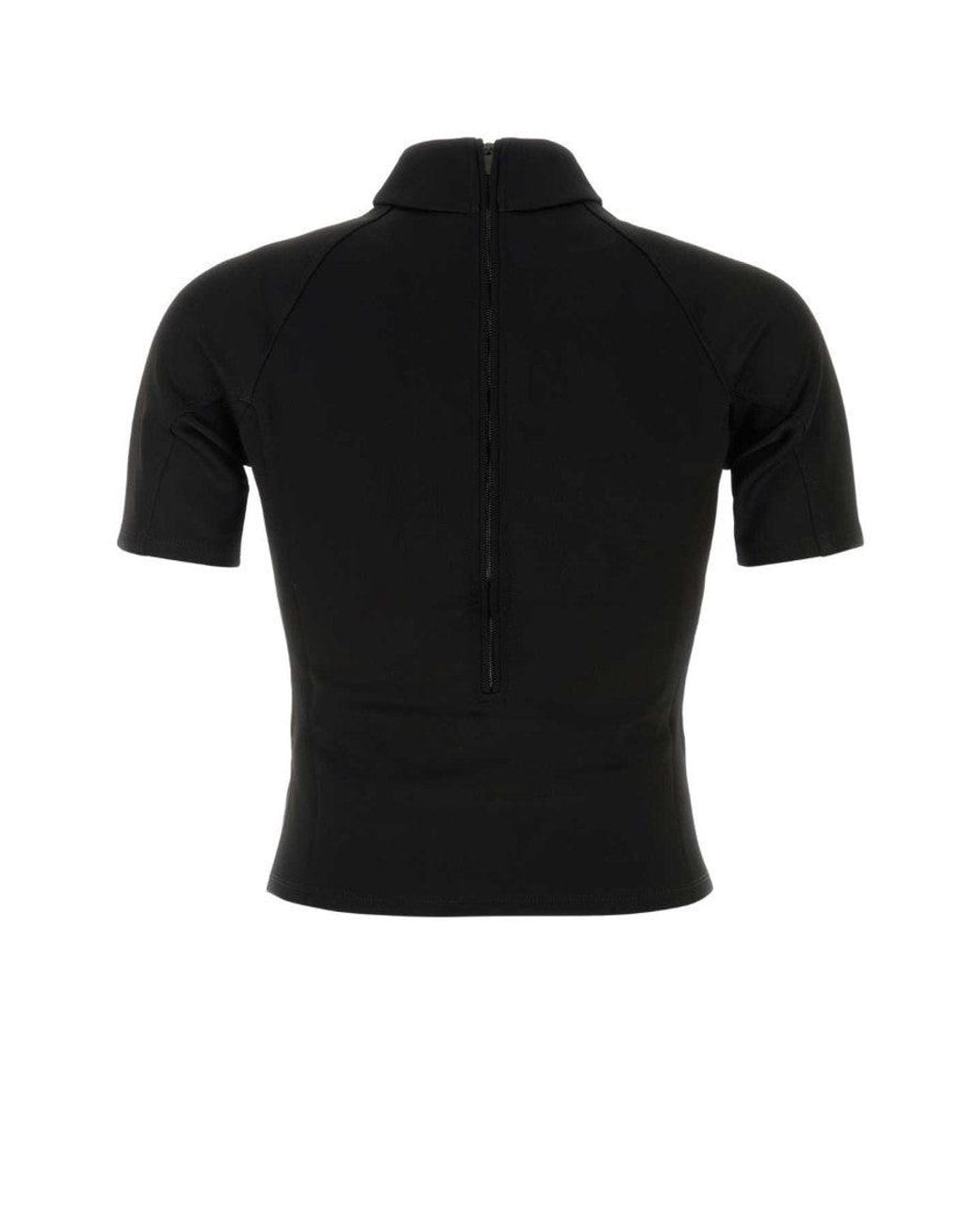 Gucci Black Mock Collar T-Shirt for men