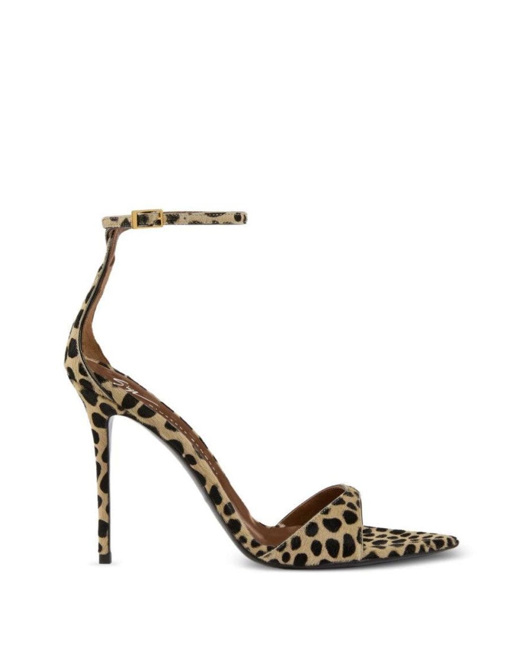 Giuseppe Zanotti Metallic Print Ankle Strap Heels
