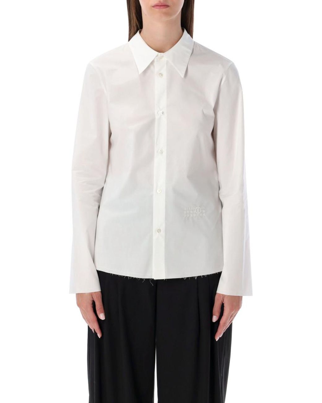 MM6 by Maison Margiela White Regular Solid Shirt