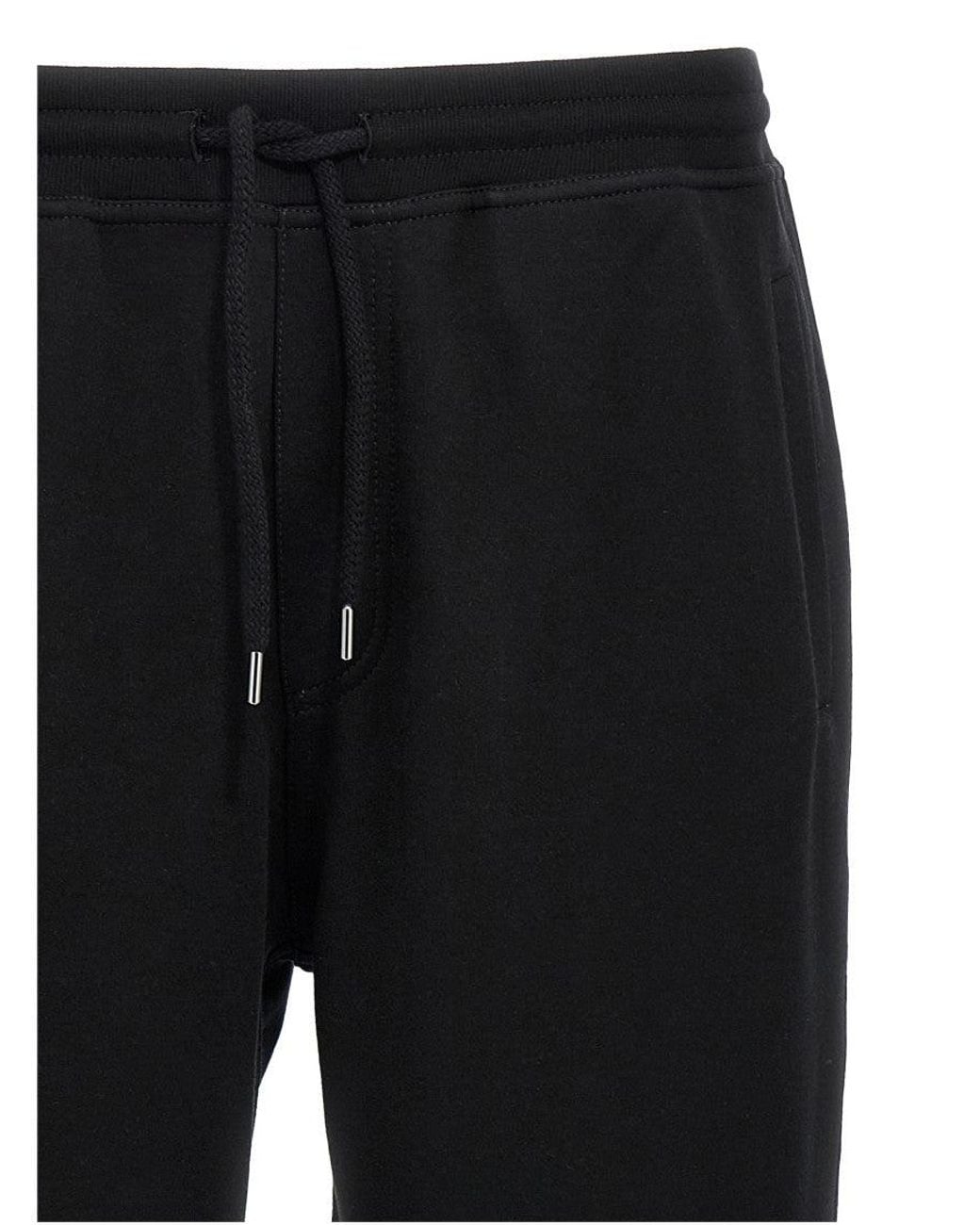 Brunello Cucinelli Black Cotton Blend Sweatpants for men