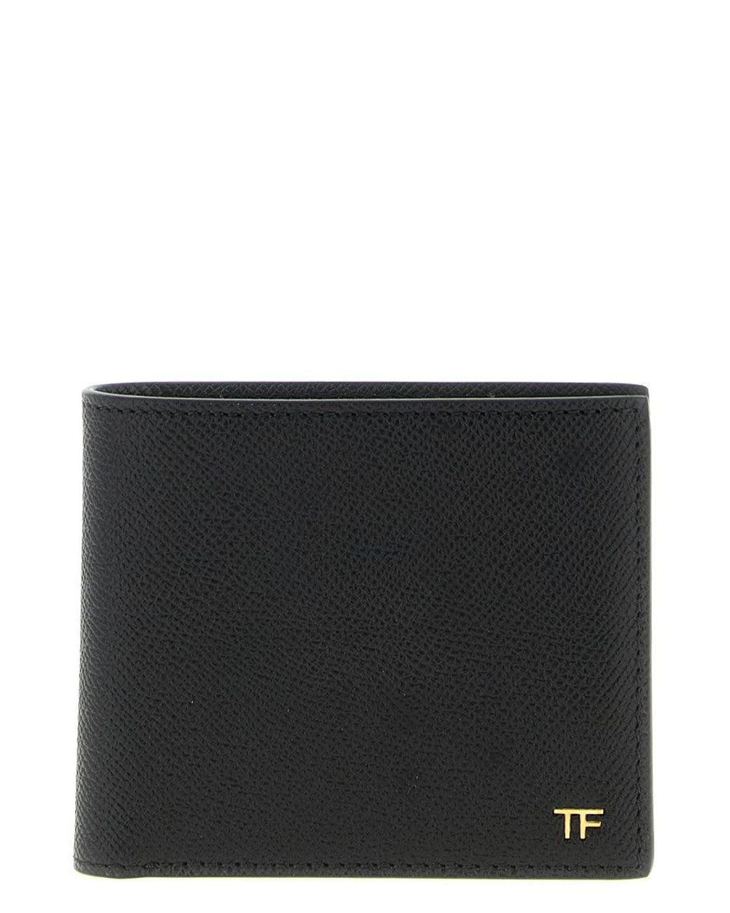 Tom Ford Black Logo Textured Wallet for men