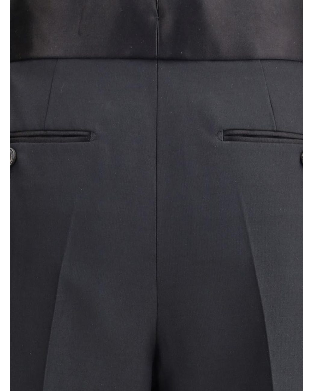 Tom Ford Blue Tailored Flat Front Pants