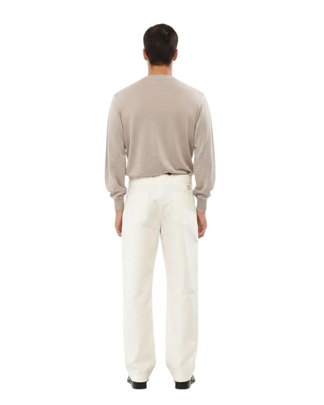 Dior Natural Solid Straight Trousers for men