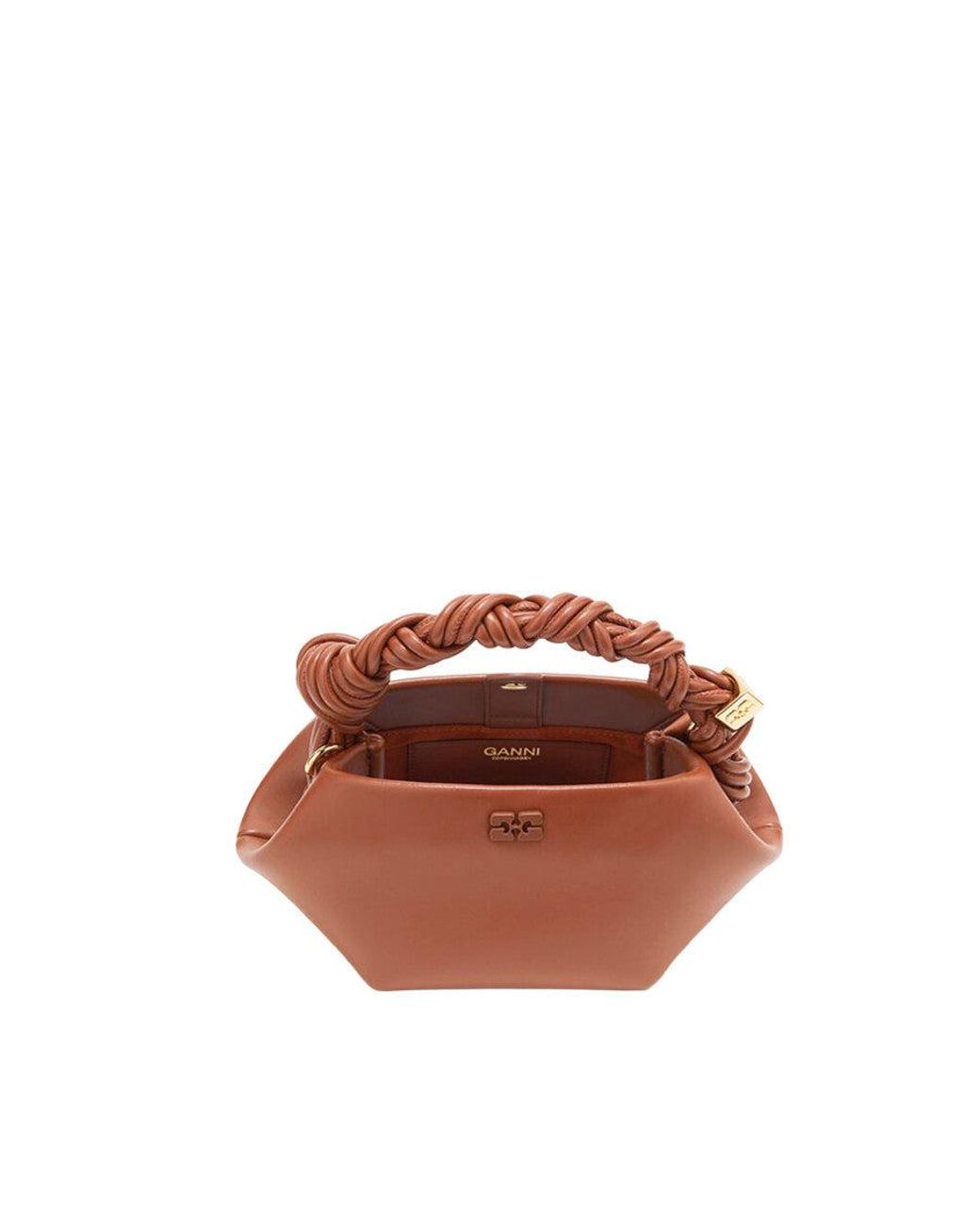 Ganni Brown Borsa Bou Mini Sorrel Horse