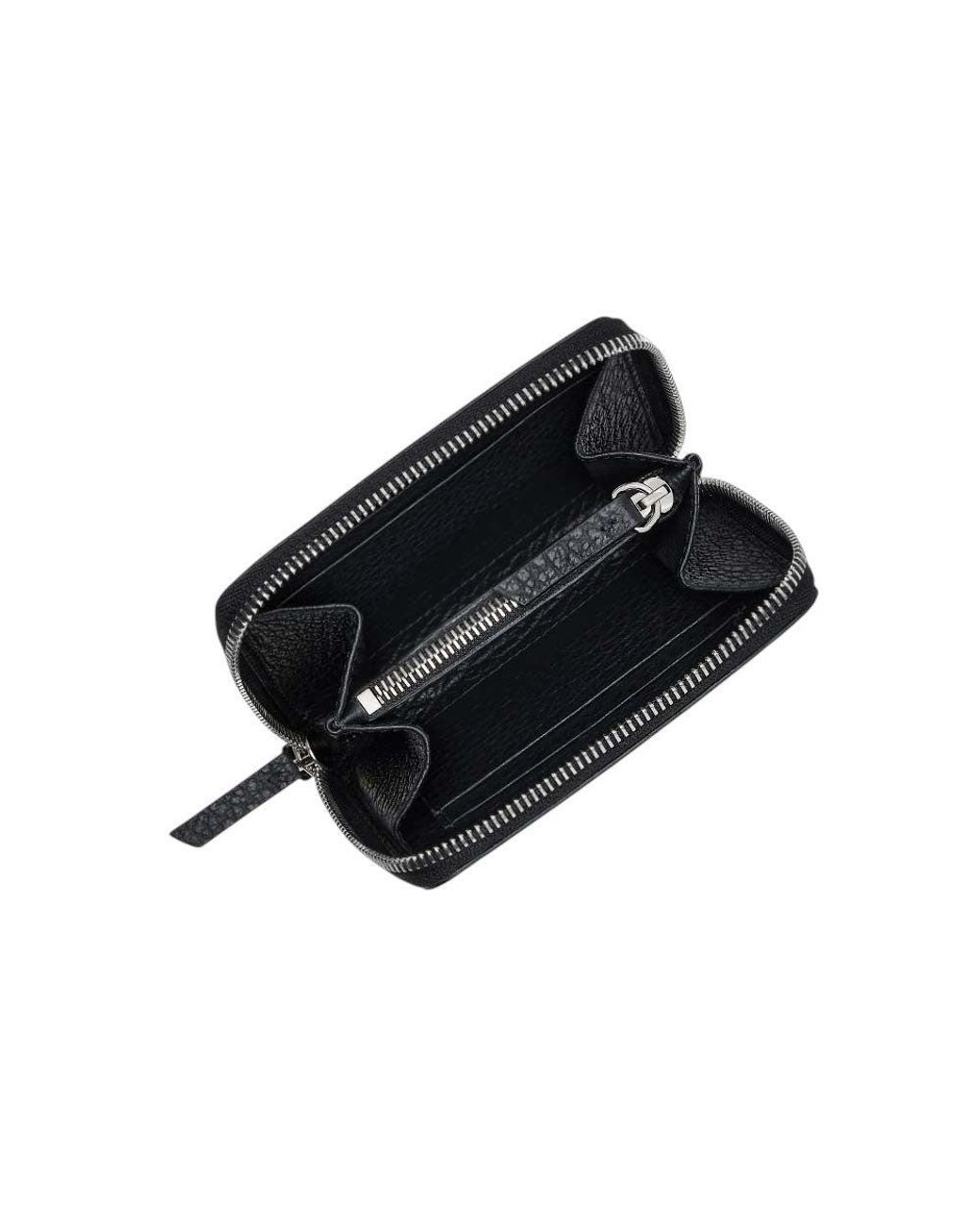 Maison Margiela Black Signature Zip Around Wallet